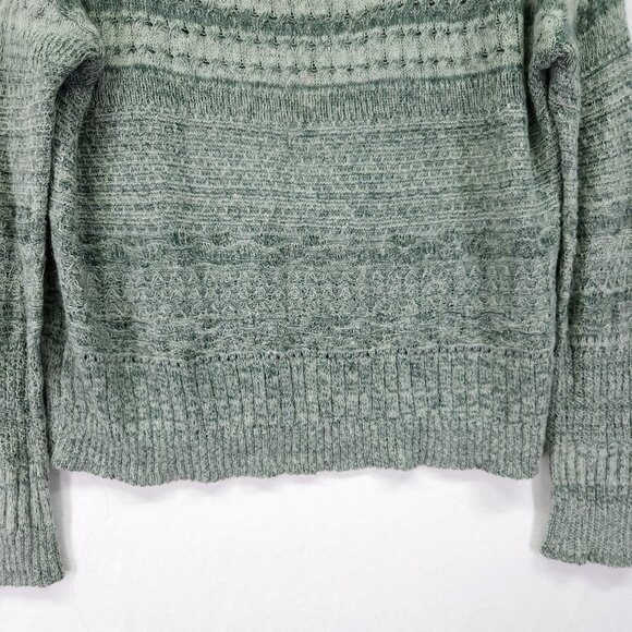 Sparrow Sweater Mohair Merino Wool Cashmere Size Large Mossy Green Open Knit - Picture 12 of 14